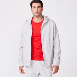 MONROW Zip Up Hoody HEATHERGREY Store